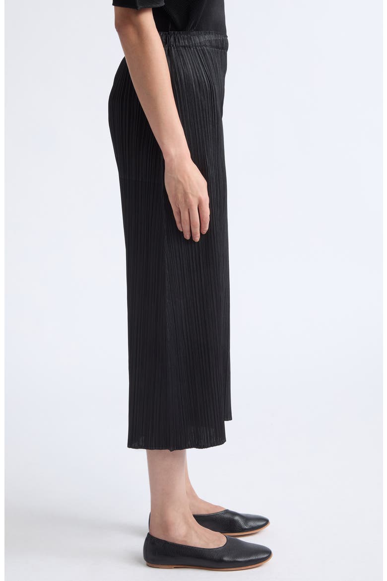 Monthly Colors July Pleated Crop Straight Leg Pants, Alternate, color, BLACK