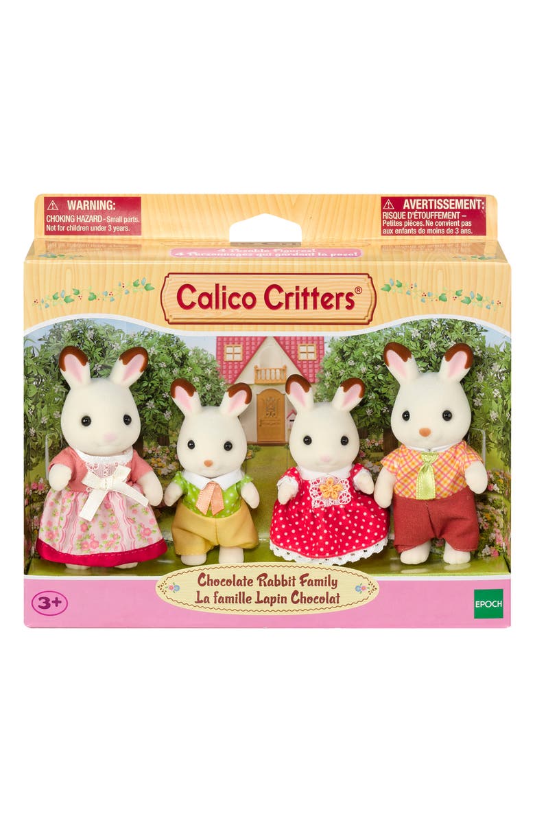 Calico Critters Chocolate Rabbit Family, Alternate, color, Multi