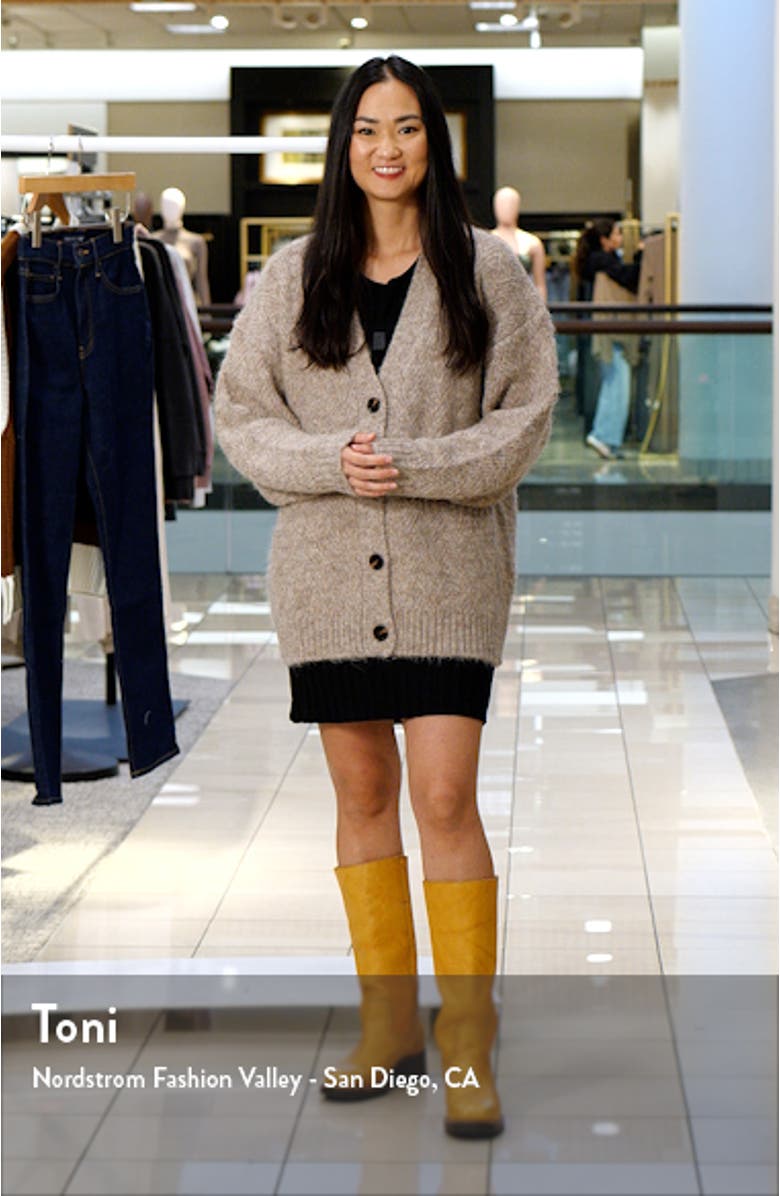 Carli Fuzzy Longline Cardigan, sales video thumbnail