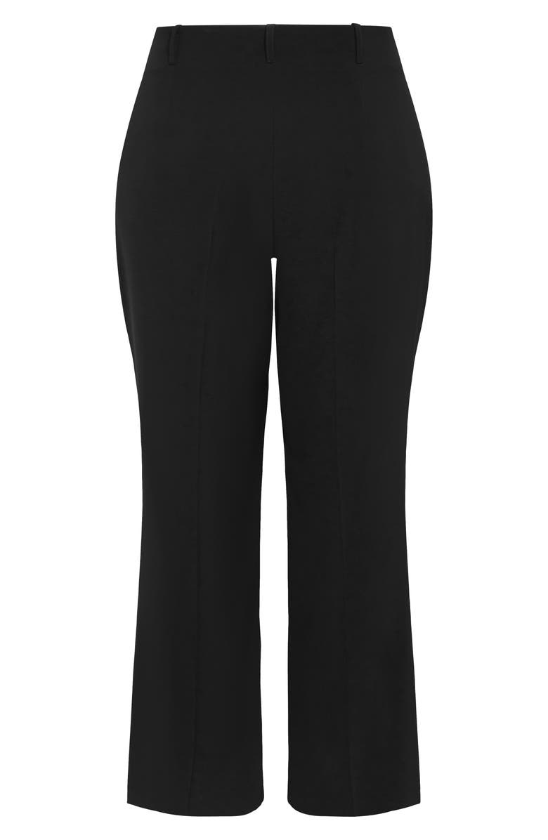 City Chic Soraya Pleat Wide Leg Pants, Alternate, color, Black