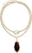 Petit Moments Wander Stone Pendant Layered Necklace