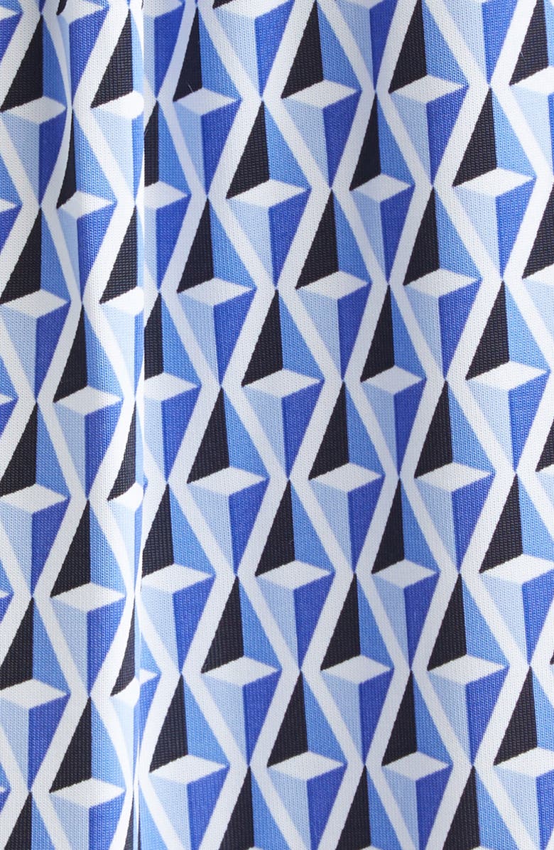 Max Mara Bchorigano Geo Print Midi Dress, Alternate, color, Cornflower Blue