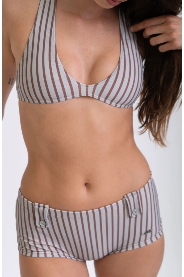 Mini Swim Short, Alternate, color, Blue and Red Stripe