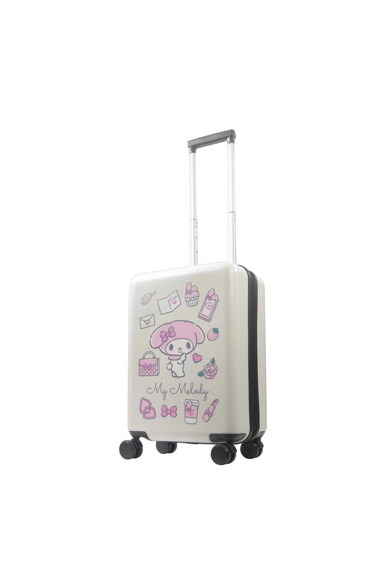 Sanrio My Melody 22.5" Hardside Carry-On Spinner, Main, color, WHITE