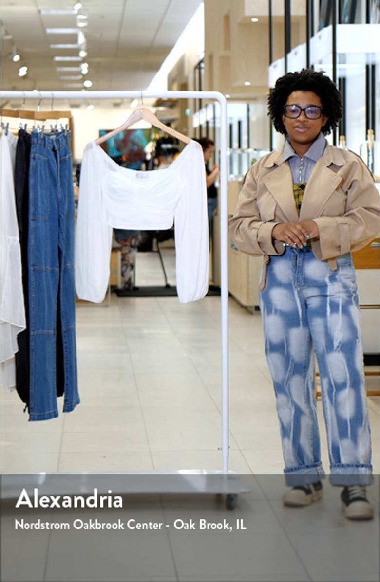 Adele Sheer Sleeve Crop Top, sales video thumbnail