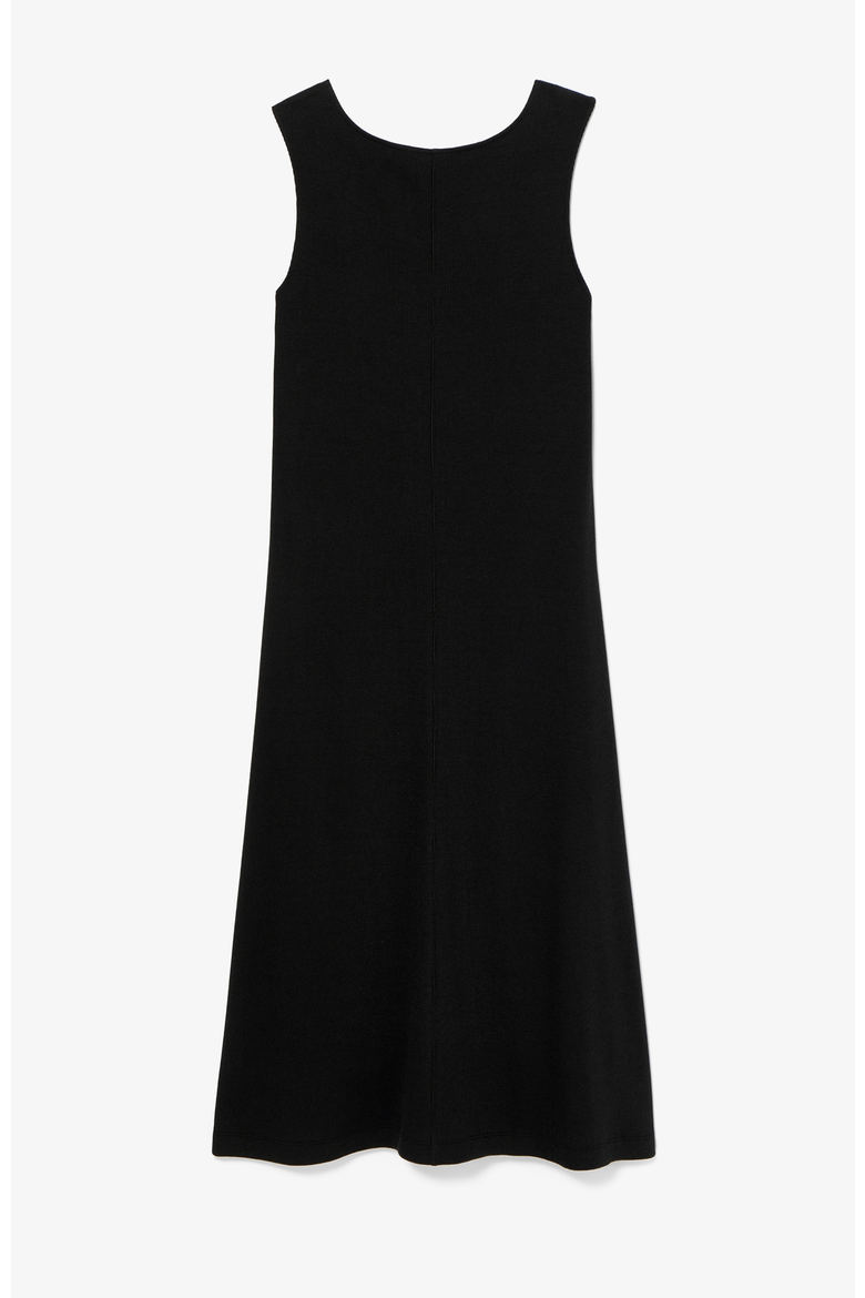 Milano Drape Dress - Ribbed Pima Modal, Alternate, color, Black