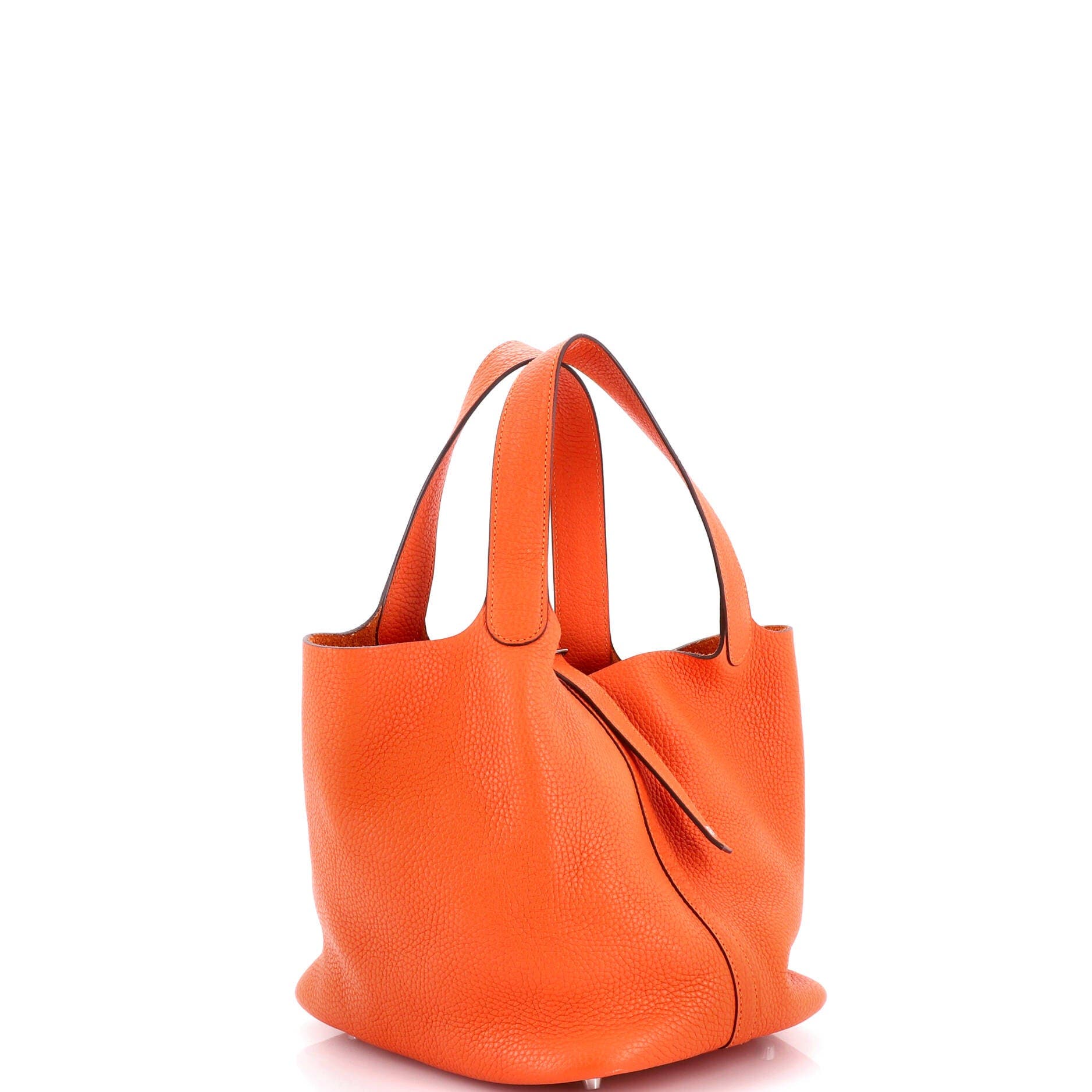 Pre-Owned Hermes Picotin Lock Bag Clemence MM, Alternate, color, Feu