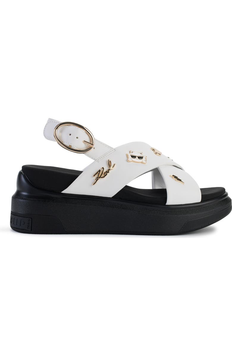 KARL LAGERFELD PARIS Tilda Platform Wedge Sandal, Alternate, color,