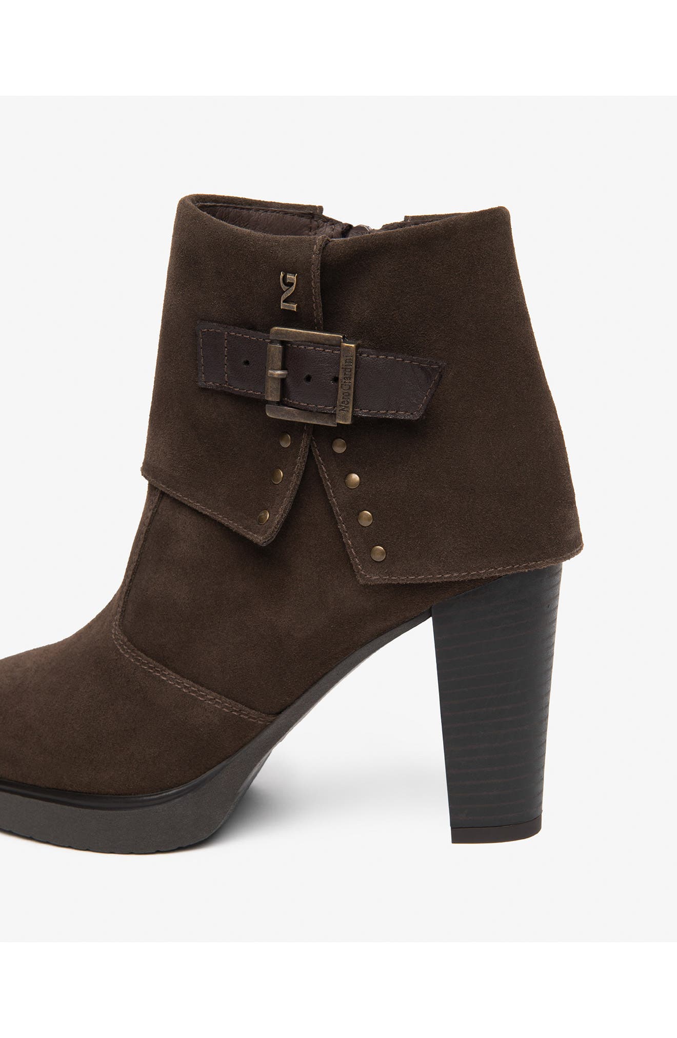 Cuff Platform Bootie, Alternate, color, CHOCOLATE
