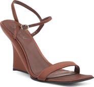 Jeffrey Campbell Kassandra Satin Ankle Strap Wedge Sandal