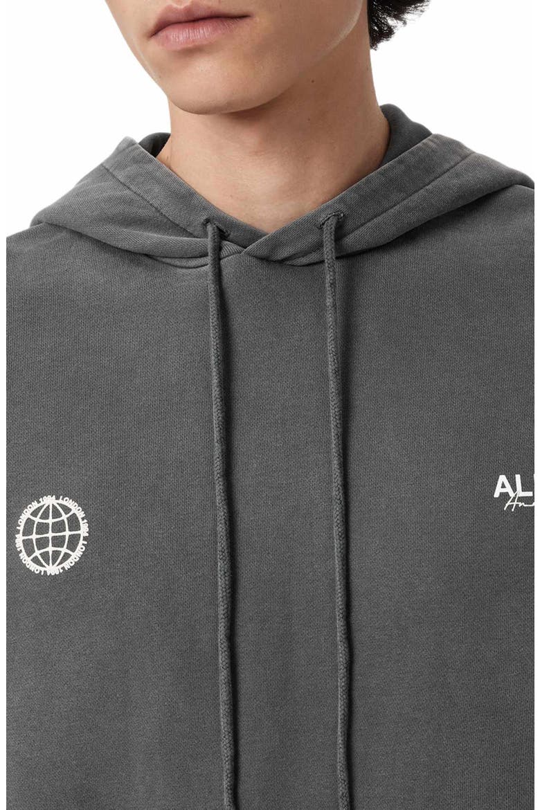 Emblem Embroidered Hoodie, Alternate, color, WASHED BLACK