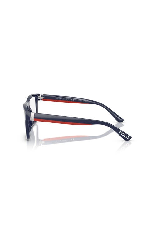 Polo Ralph Lauren 54mm Rectangle Optical Glasses In Blue