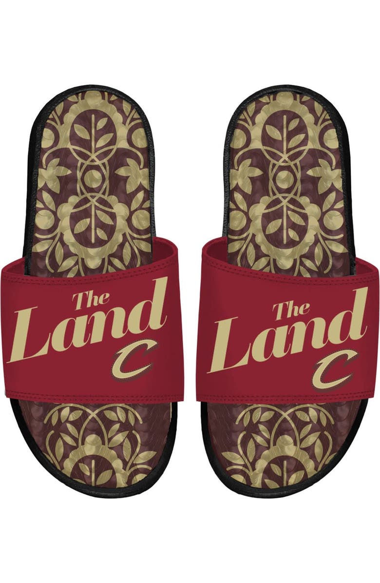 ISLIDE Men's ISlide Black Cleveland Cavaliers 2023/24 City Edition Gel Slide Sandals, Alternate, color,