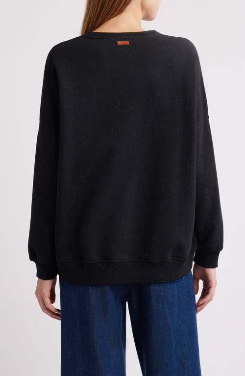 SESSUN SESSÙN CHEBBI OVERSIZE COTTON & LINEN BLEND MOTTLED FLEECE SWEATER 