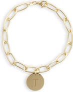 MESHMERISE Initial Disc Charm Bracelet