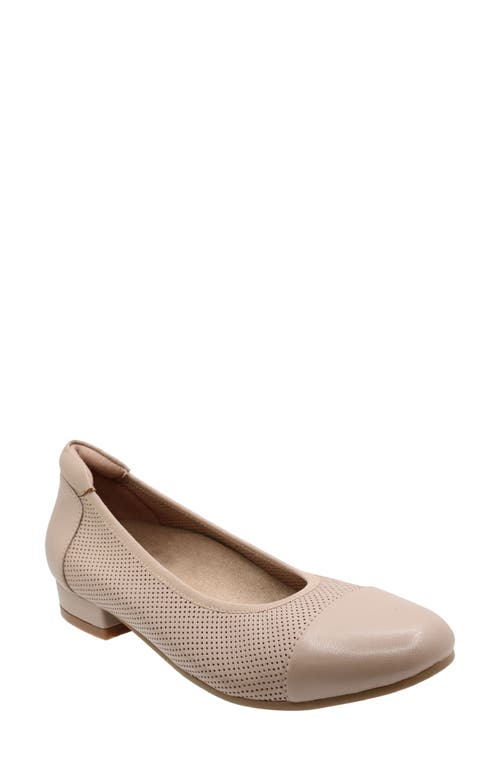 David Tate Newton Cap Toe Flat In Taupe