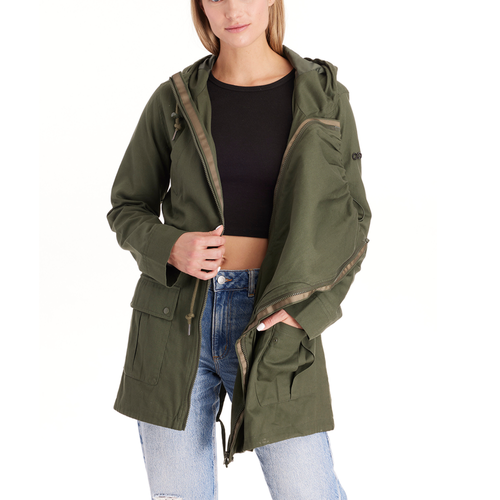 Modern Eternity Maternity Modern Eternity Lara 3-in-1 Military Style Cotton Maternity Jacket In Green