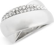 Covet Pavé CZ Crossover Band Ring