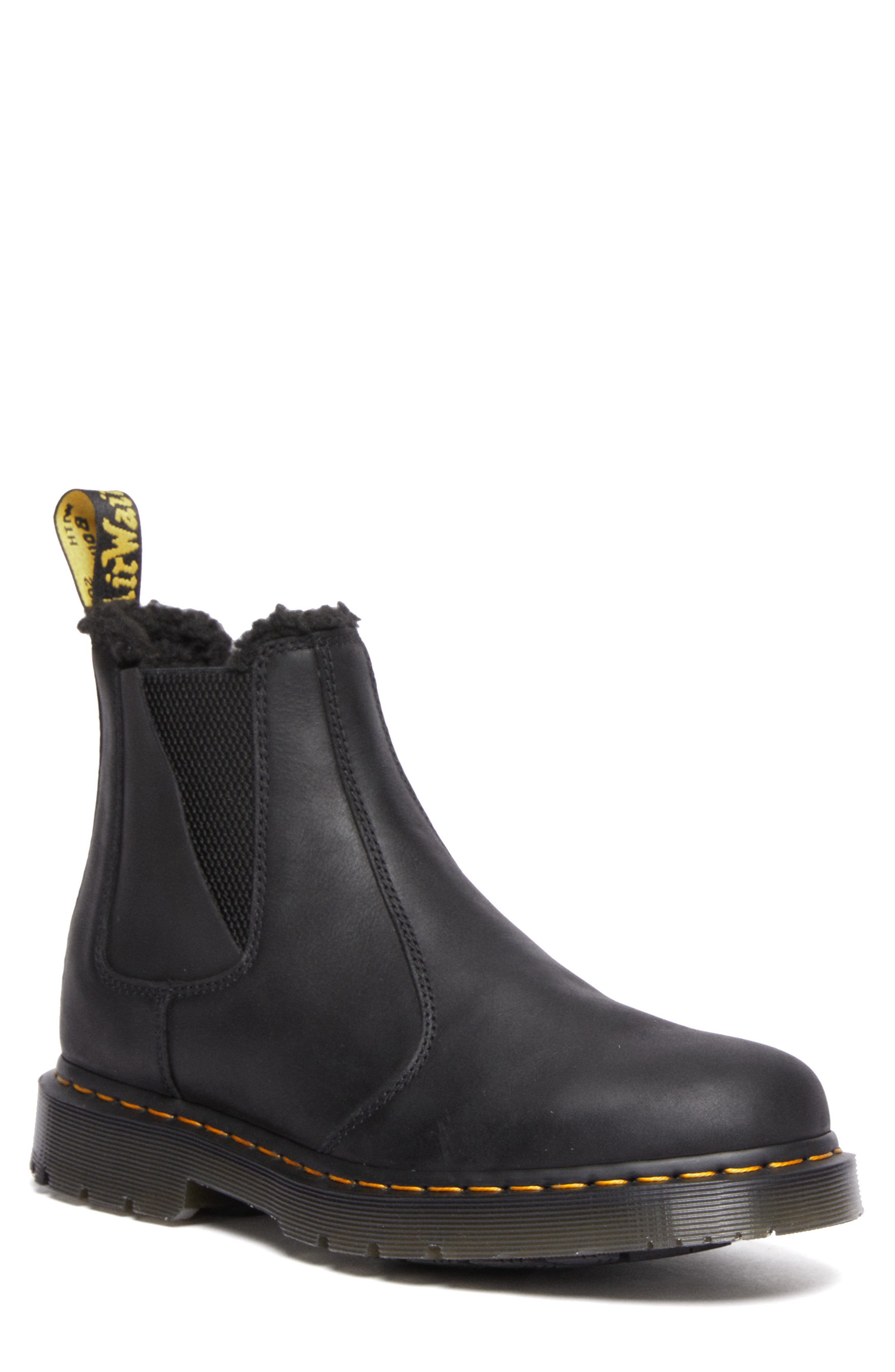 Dr. Martens 2976 Faux Shearling Chelsea Boot, Main, color, 