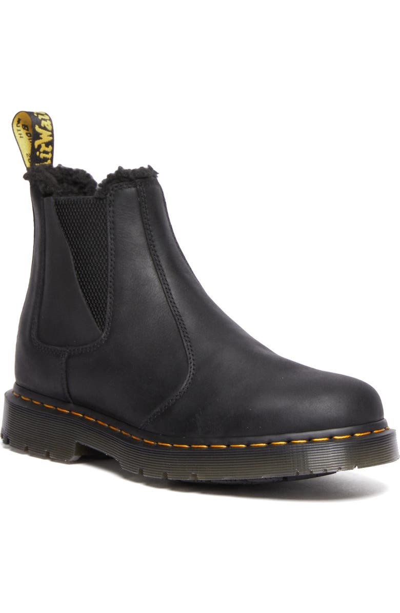 Dr. Martens 2976 Faux Shearling Chelsea Boot, Main, color,