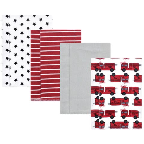 4Pk Cotton-Poly Flannel Burp Cloths (Baby)