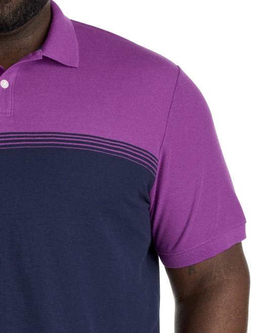 Harbor Bay By Dxl Big & Tall Colorblocked Polo Shirt