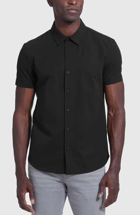 True Classic Commuter Slim Fit 4-Way Stretch Short Sleeve Button-Up Shirt