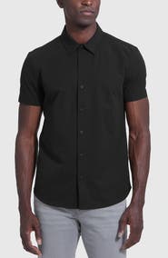 True Classic Commuter Slim Fit 4-Way Stretch Short Sleeve Button-Up Shirt