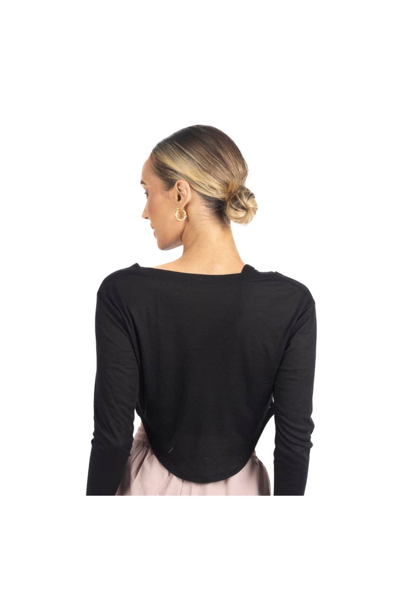 AKALIA Ashley Long Sleeve Breathable Top, Alternate, color, Black