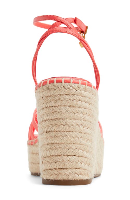 Ted Baker London Arabella Platform Wedge Sandal In Coral