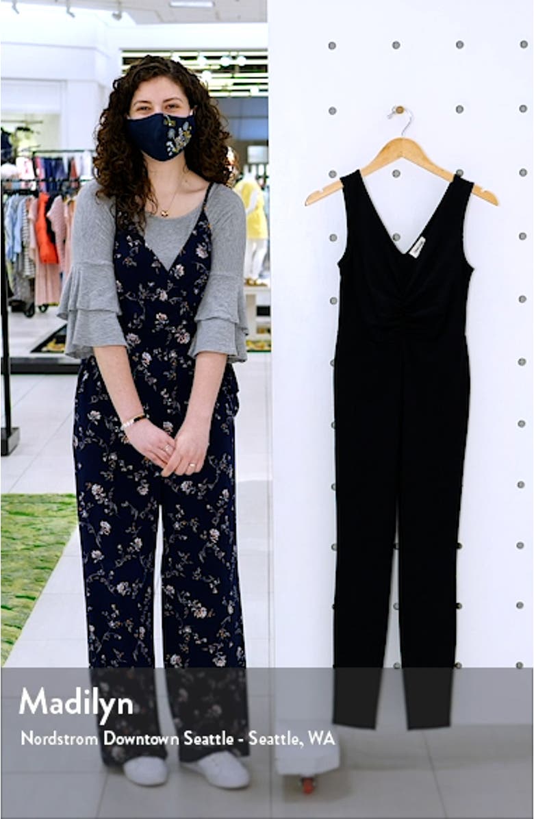 Ruched V-Neck Jumpsuit, sales video thumbnail