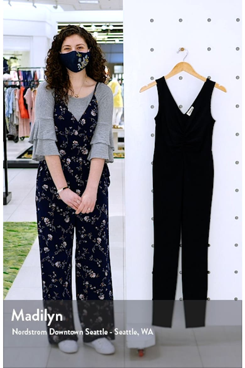 Ruched V-Neck Jumpsuit video