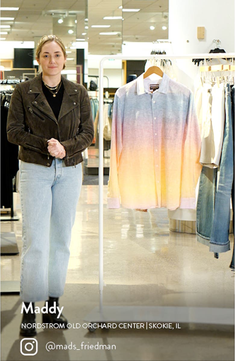 Ombré Cotton & Linen Button-Up Shirt, sales video thumbnail