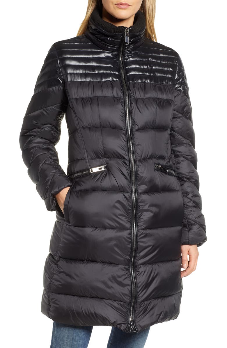 RACHEL Rachel Roy Faux Fur Detail Water Resistant Puffer Coat, Alternate, color, 