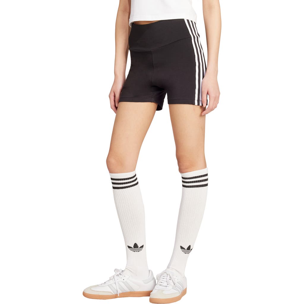 adidas 3-Stripes Booty Bike Shorts in Black/White  product