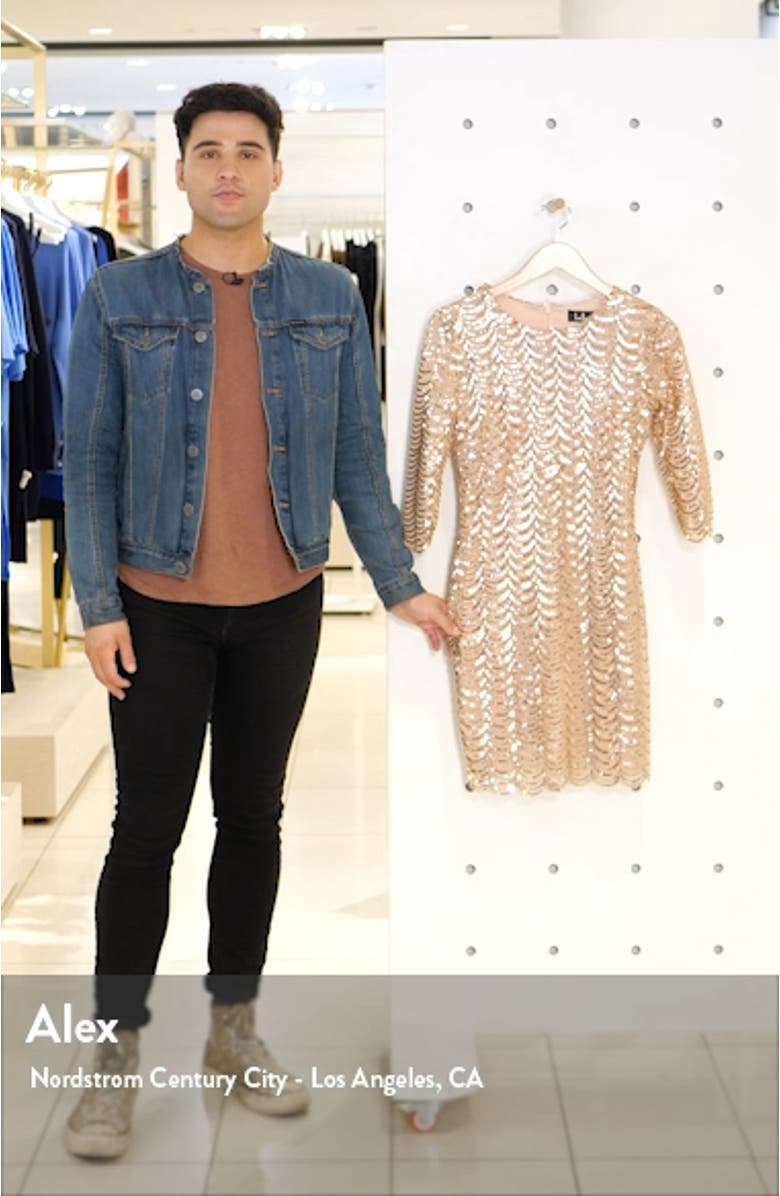 Stardust Sequin Body-Con Minidress, sales video thumbnail