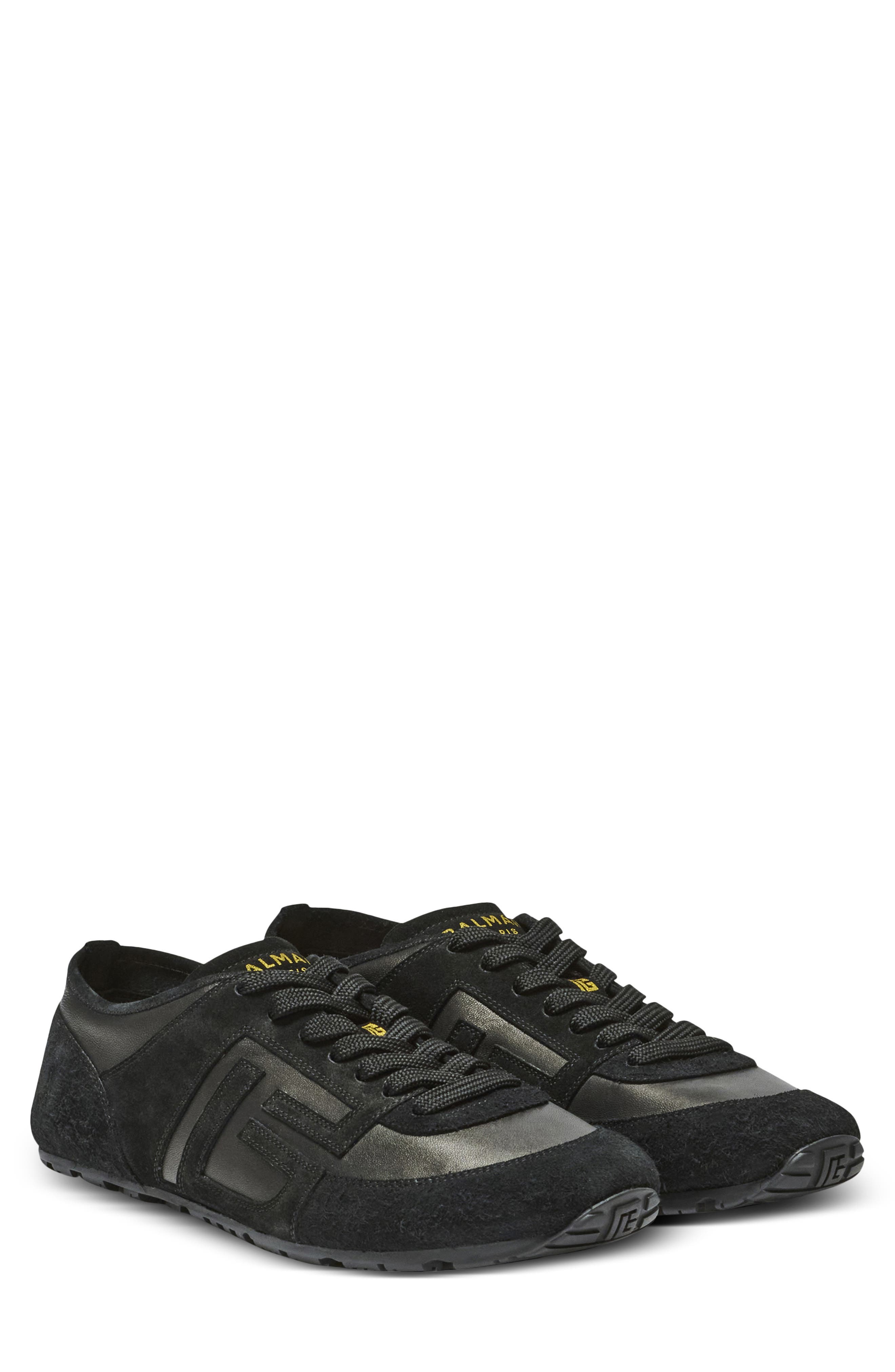 Balmain Racer 45 Low Top Sneaker, Main, color, 0Pa Black