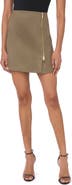 Parker Side Zip Faux Suede Miniskirt