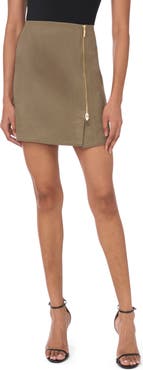 Parker Side Zip Faux Suede Miniskirt