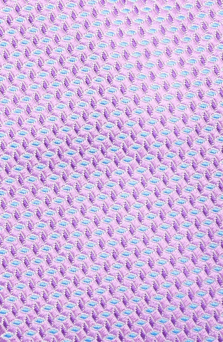 David Donahue Geo Jacquard Silk Tie, Alternate, color, Berry