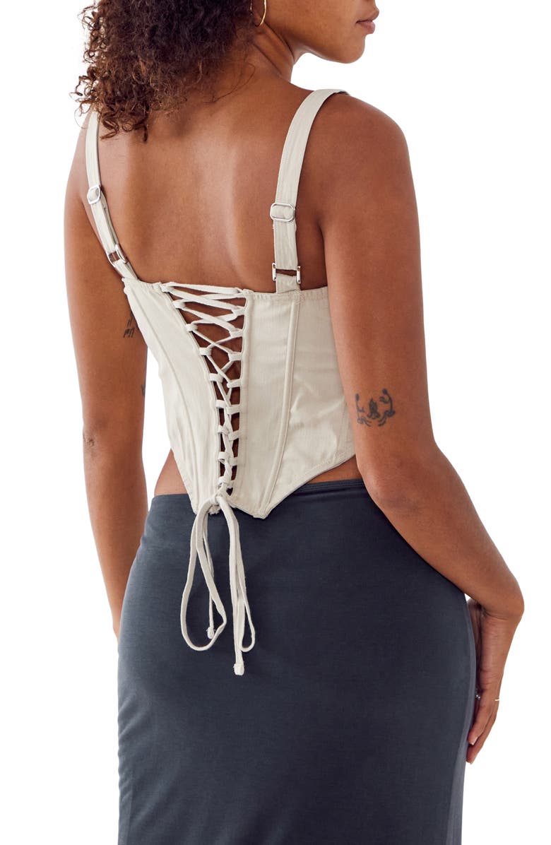 BDG Urban Outfitters Lace-Up Back Corset Top, Alternate, color,