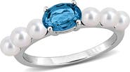 DELMAR Sterling Silver Cultured Freshwater Pearl Ring