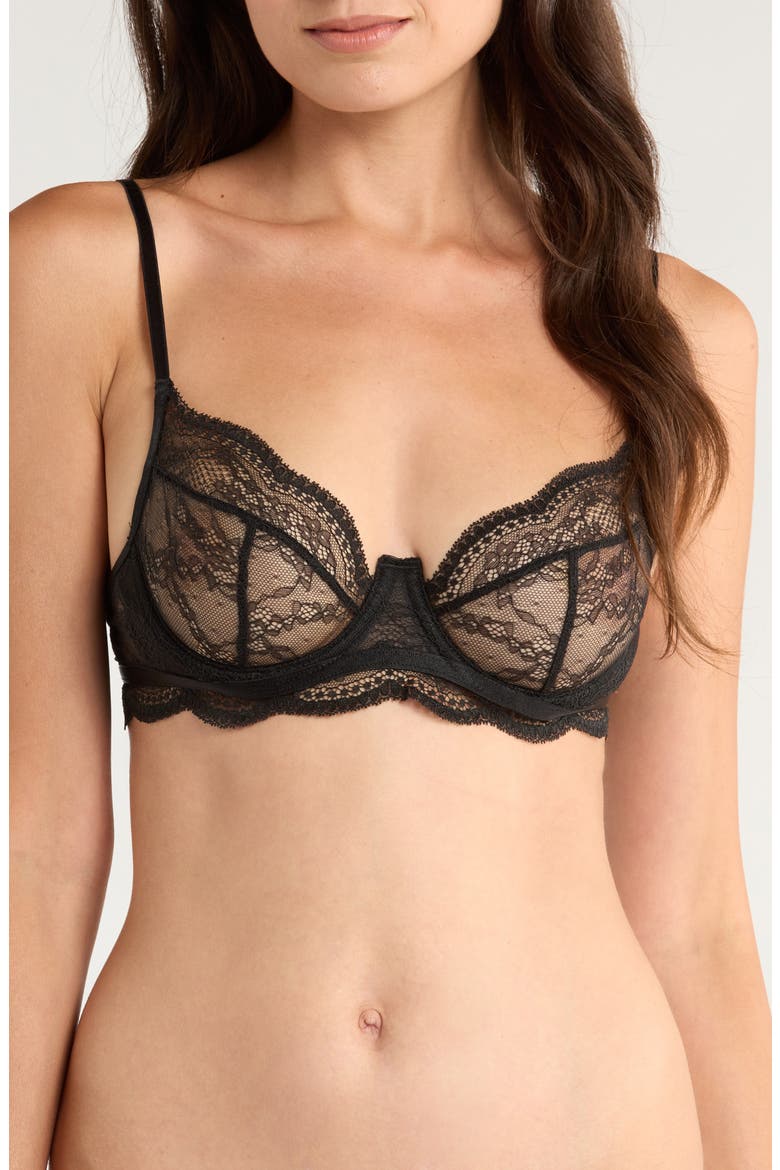 Isabelle Demi Underwire Bra, Main, color, CAVIAR