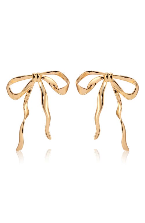 Ettika Organic Bow Earrings in Gold 