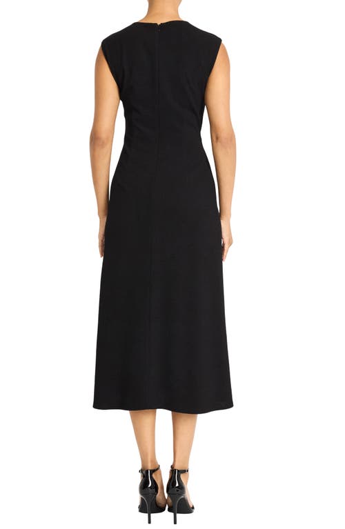 Maggy London Shirred Waist Midi Dress
