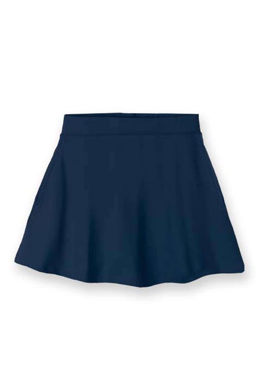 Shop Mightly Organic Cotton Girls Pocket Skorts In Navy