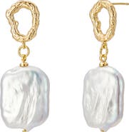 Untamed Petals Gemma Pearl Drop Earrings