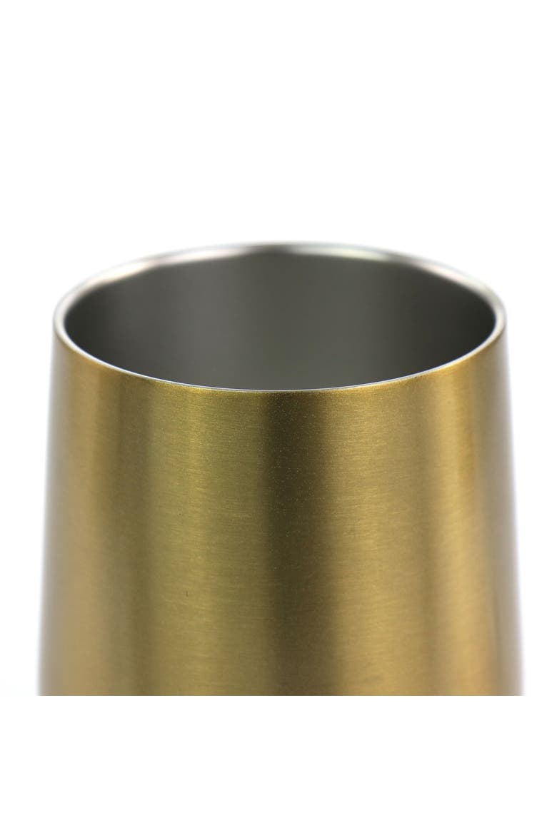12 Ounce Thermal Wine Tumbler with Lid in Gold, Alternate, color, Gold