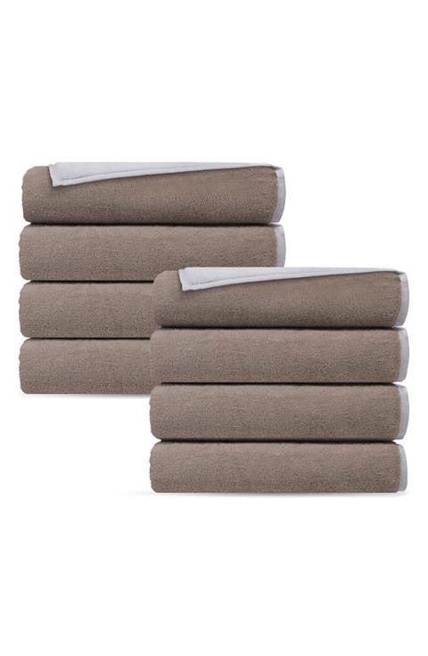 Double Face 8-Piece Turkish Cotton Washcloths