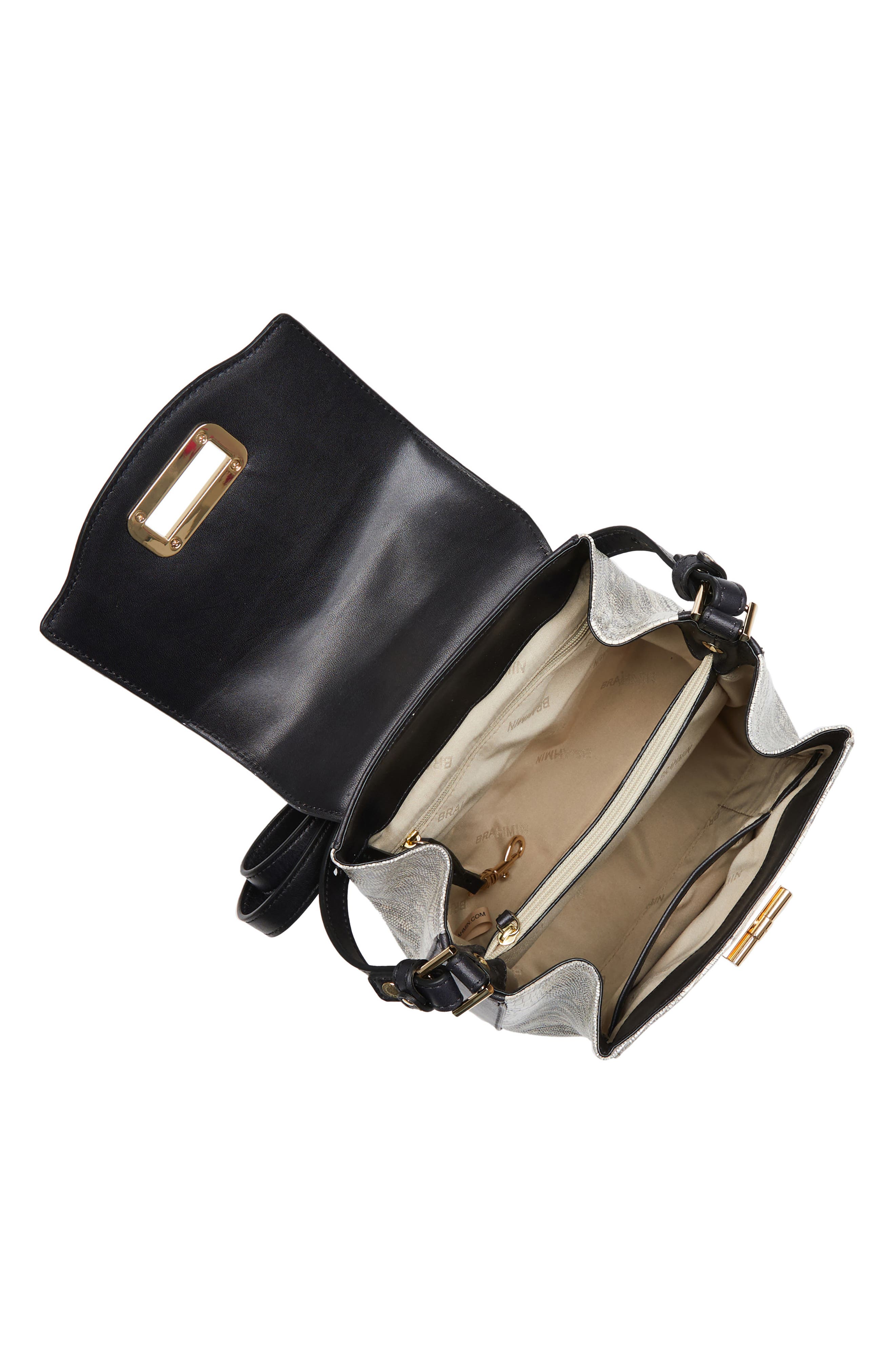 Brahmin Margo Croc Embossed Leather Crossbody Bag, Alternate, color, 